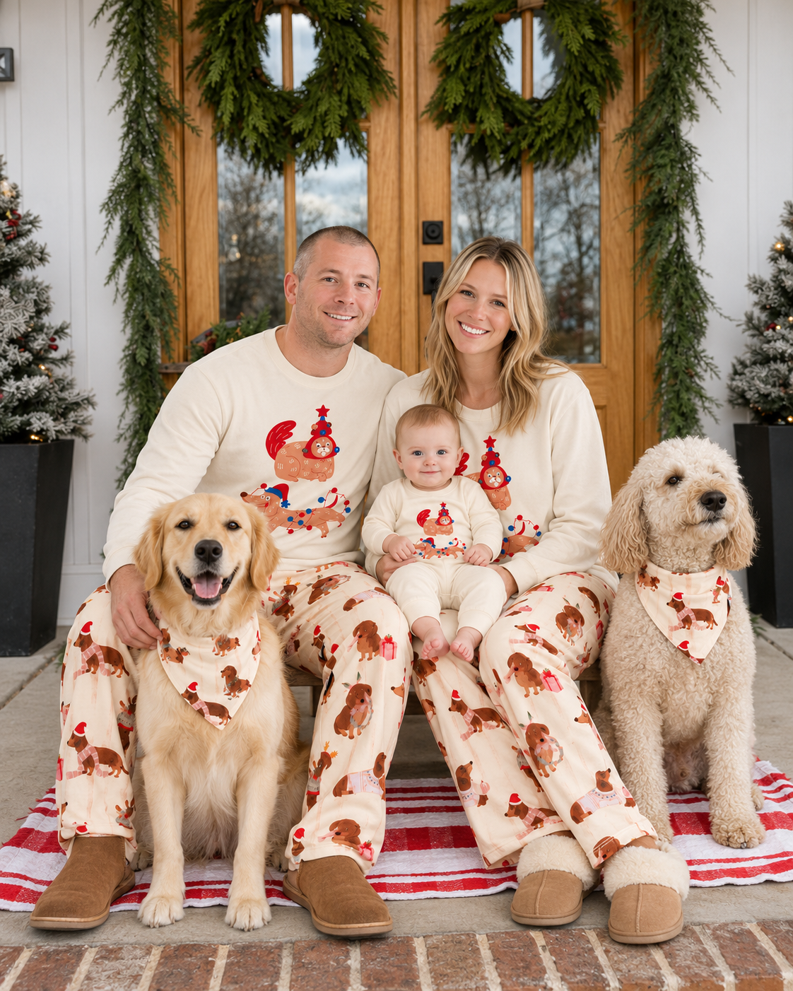 Blossom Cheer-Family Matching Christmas Pajamas