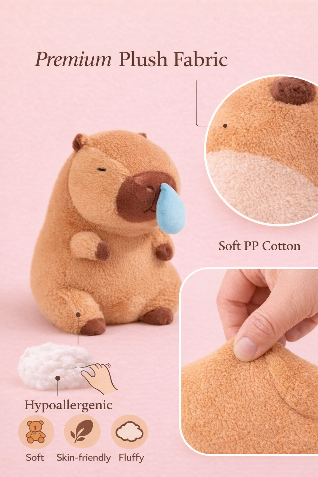 Fluffy Capybara Plush Toy