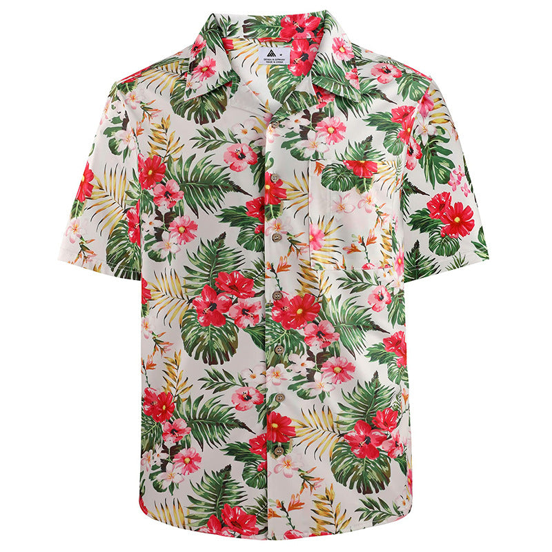 Summer Plants-Hawaiian Short-Sleeve Shirt