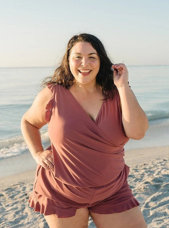 Swim Romper Suit Built in Bra and Leggings