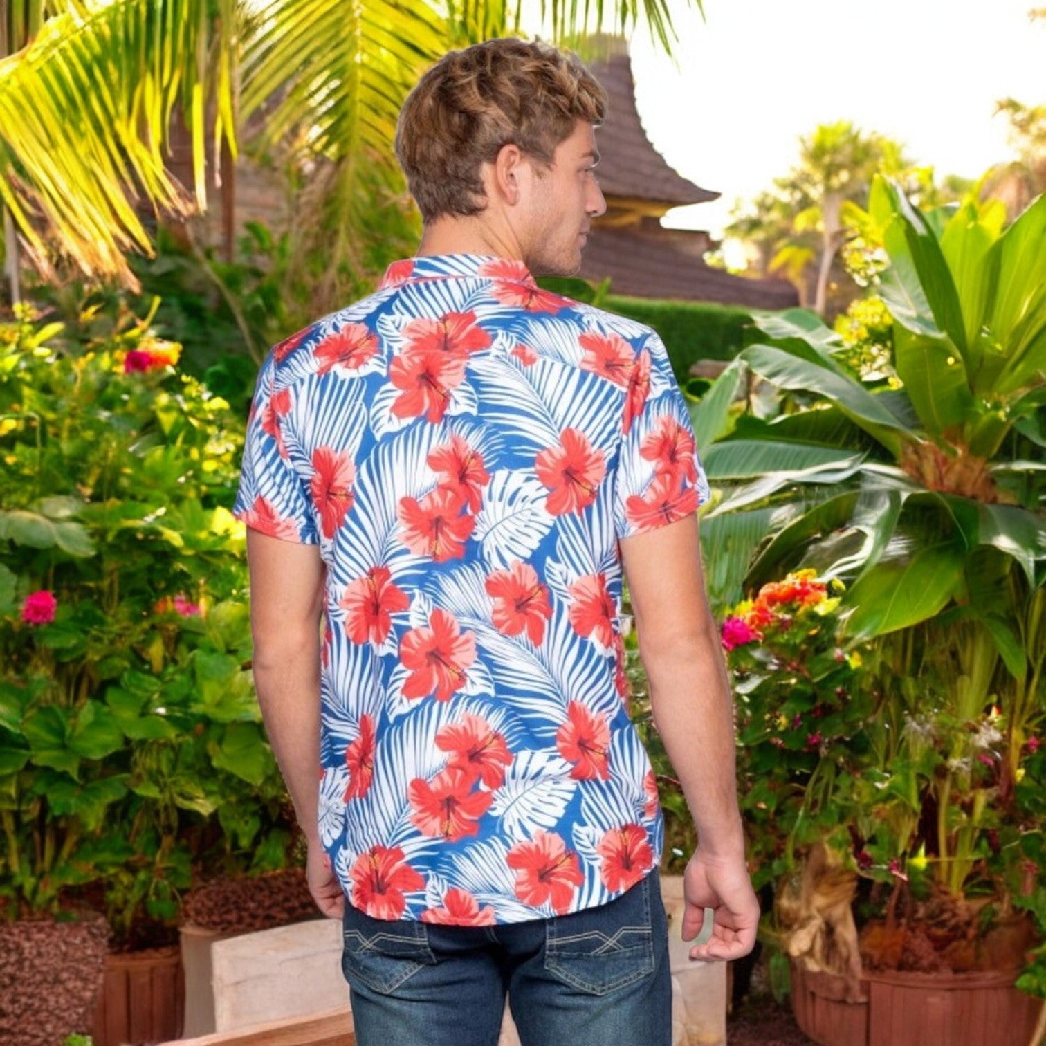 Summer Plants-Hawaiian Short-Sleeve Shirt