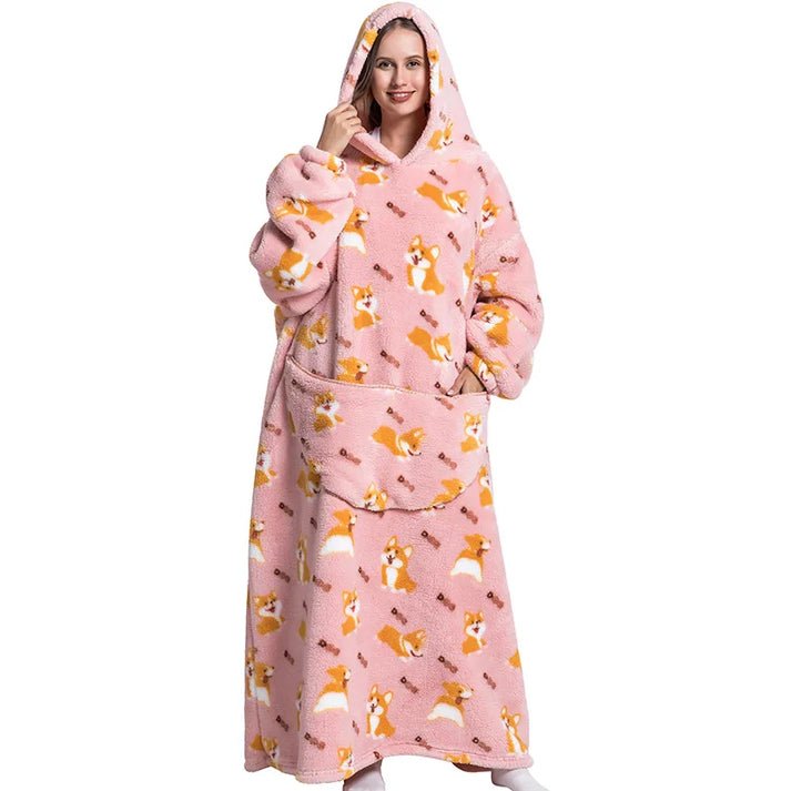 Corgi - Oversized Wearable Blanket Hoodie - Merryreindeer