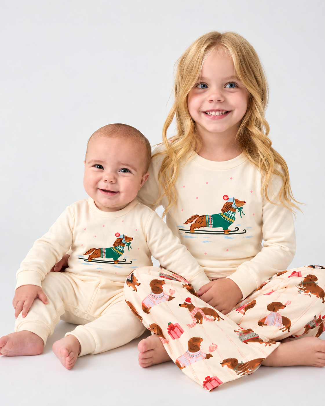 Snow Dachshund - Family Christmas Pajamas