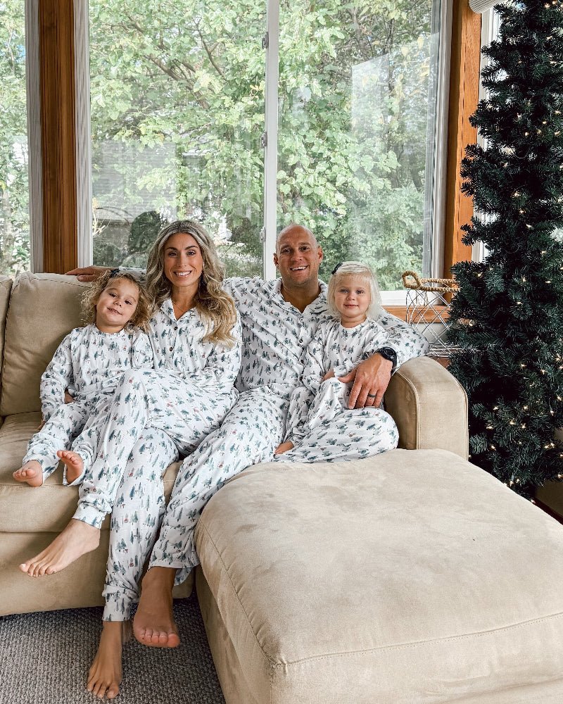 Holiday Grove - Family Matching Christmas Cardigan Pajamas - Merryreindeer