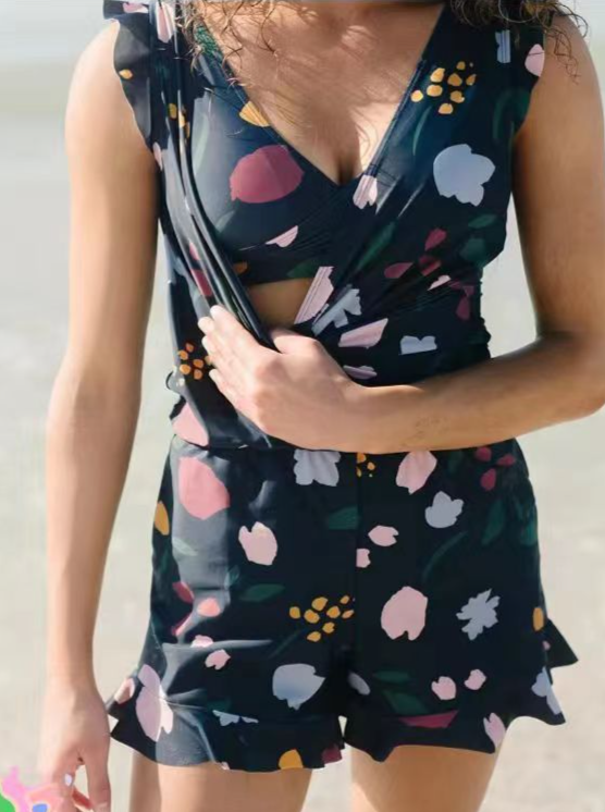 Swim Romper Suit Built in Bra and Leggings