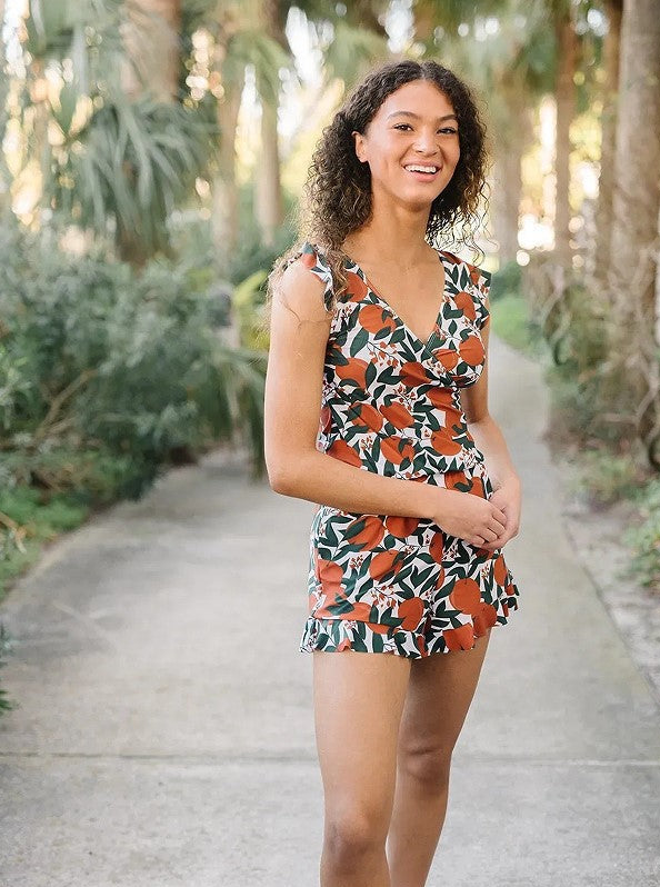 Swim Romper Suit Built in Bra and Leggings