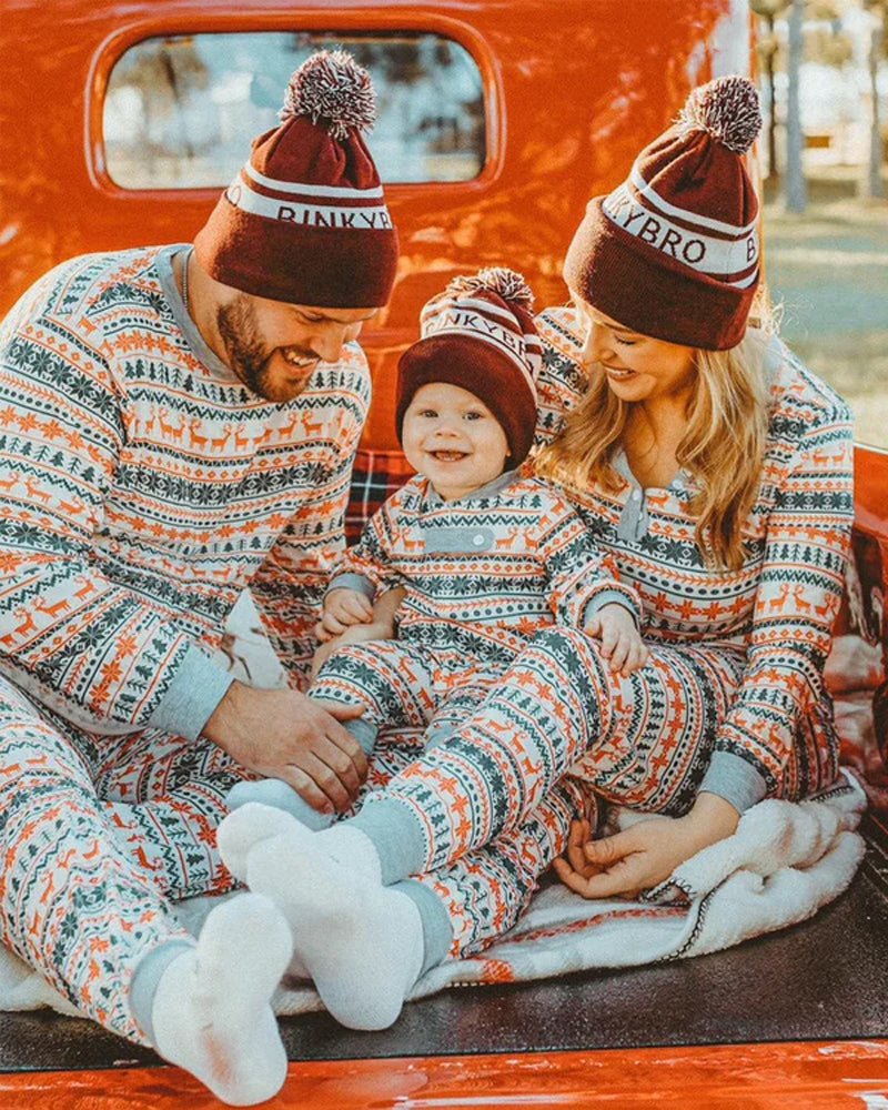 Snug Snowflakes - Family Matching Christmas Pajamas - Merryreindeer