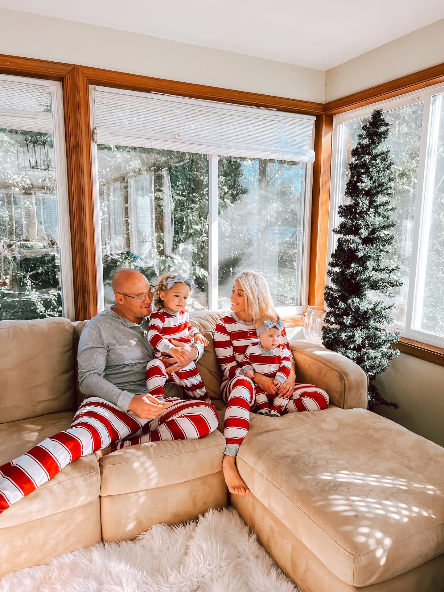 The Perfect Christmas Eve: How Matching Red and White Striped Pajamas Set the Mood - Merryreindeer