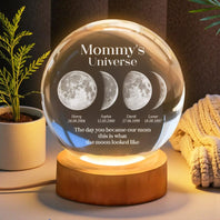 Personalized Mommy's Universe Crystal Ball Night Light | Mother's Day Gift