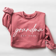 Personalized Grandma Est Heat Transfer Print Sweatshirt | Gift for Grandmother