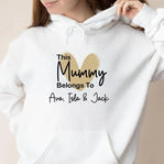 This Mommy Belongs To Custom Kids Names T-shirt Crewneck