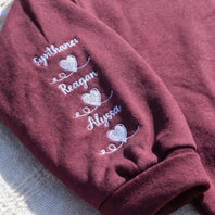 Custom Embroidered Mama Quarter Zip Sweatshirt with Names | Mother's Day Gift
