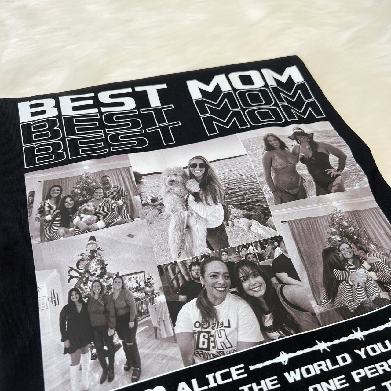 Mother's Day Unique Custom Photo Vintage T-shirt,Hoodie Gift For Mom