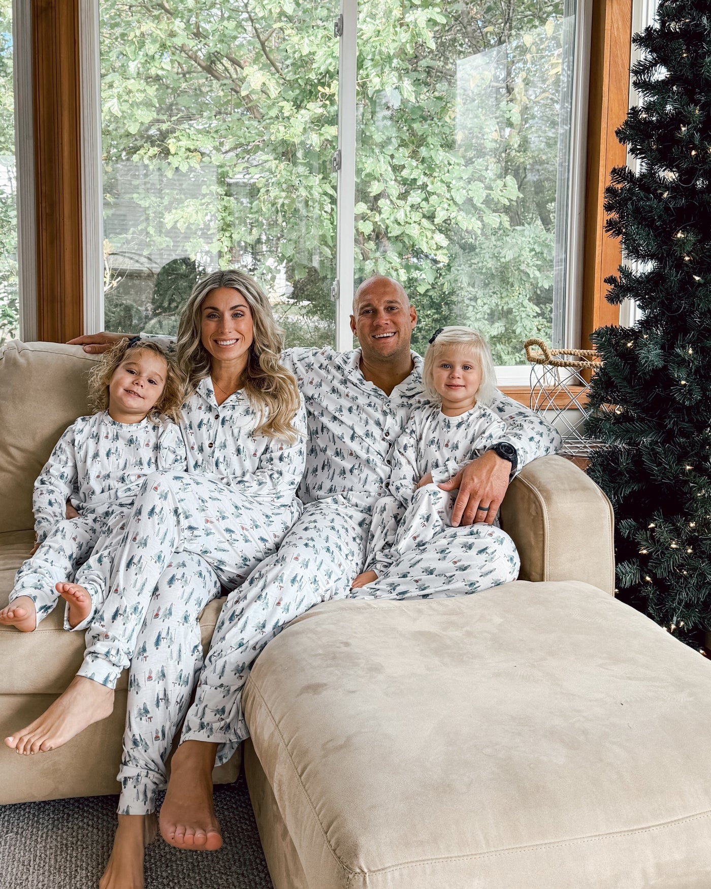 Leafy Dreams-Family Matching Christmas Pajamas
