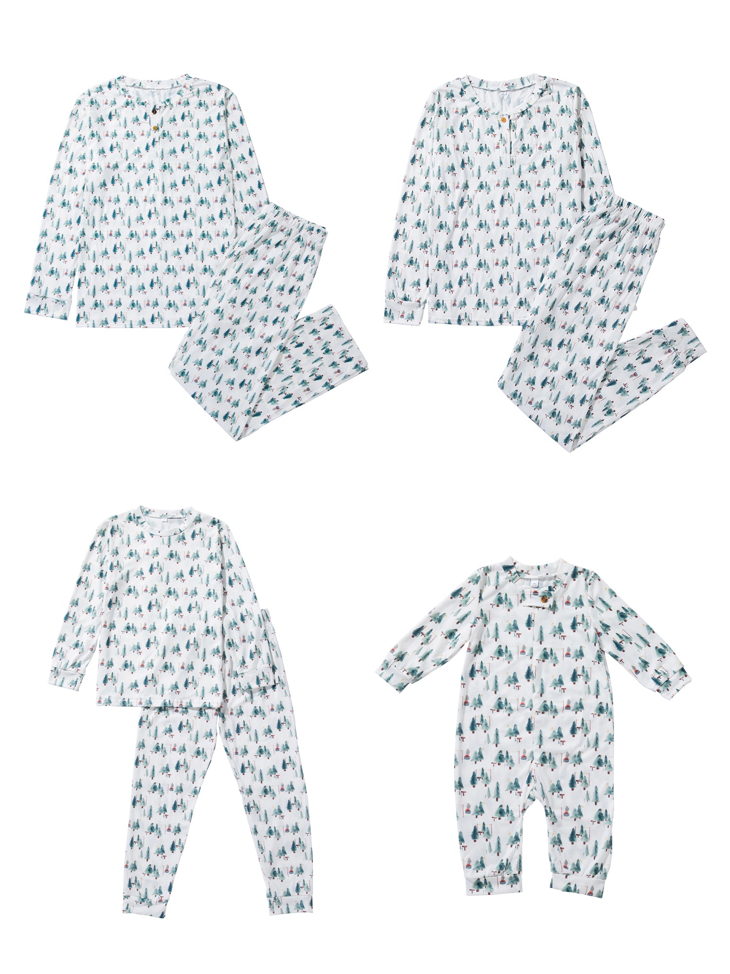Leafy Dreams-Family Matching Christmas Pajamas