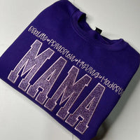 Custom Mama Glitter Embroidered Sweatshirt With Loving Children‘s Name | Mother's Day Gift