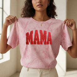Personalized Custom Glitter Embroidered MAMA Camo Sweatshirt T-Shirt | Mother's Day Gift