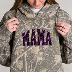 Custom Sequin MAMA Camo Sweatshirt Embroidered Sequin T-Shirt Hoodie | Mother's Day Gift