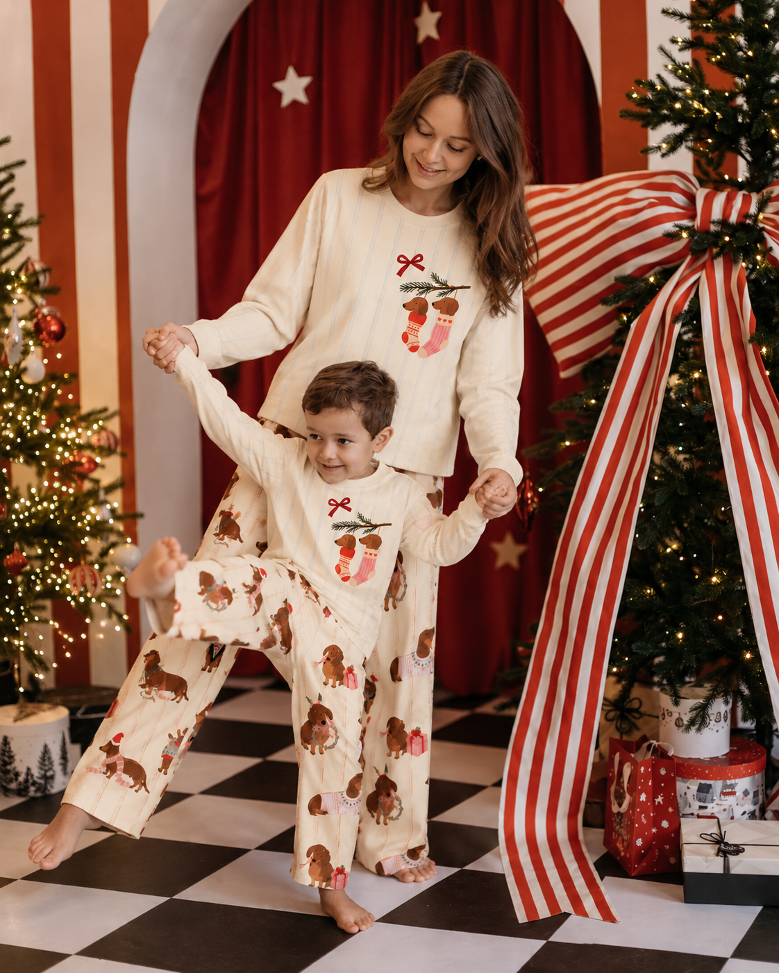 Cozy Tails-Family Matching Christmas Pajamas