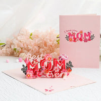 Best Mom Ever 3D Pop Up Greeting Card | Mother's Day Card
