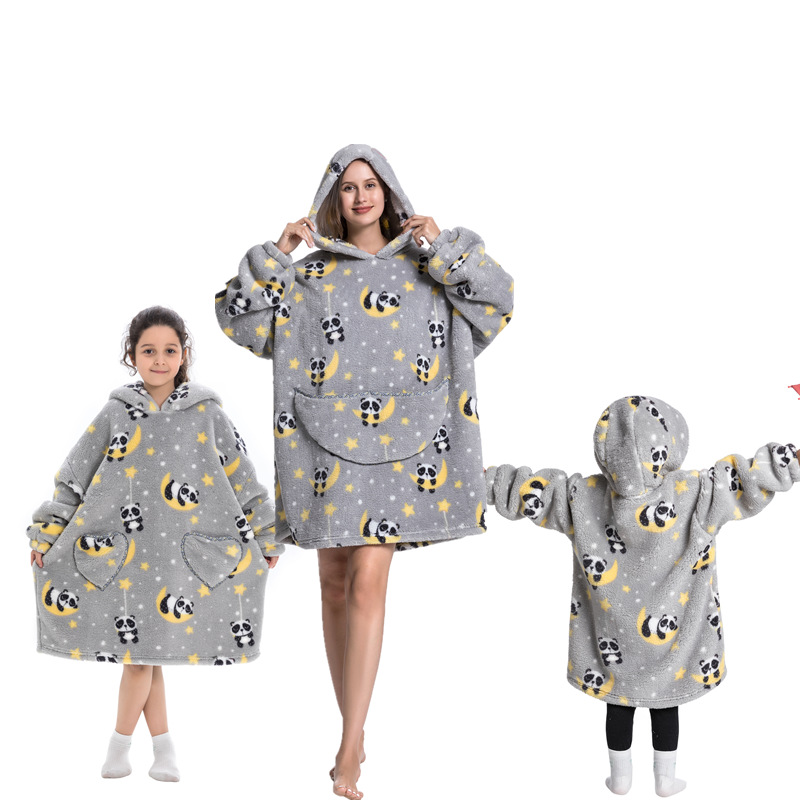 Panda-Oversized Wearable Blanket Hoodie