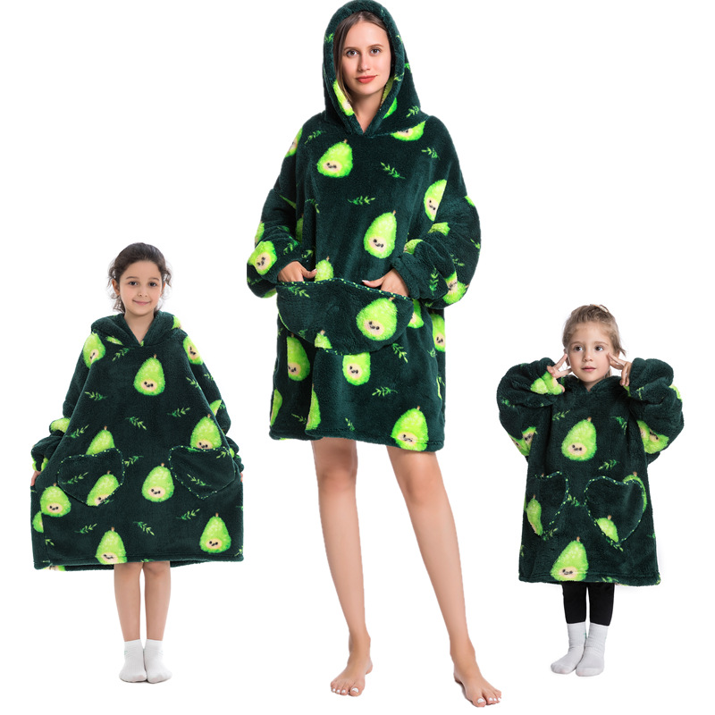 Pear-Oversized Wearable Blanket Hoodie