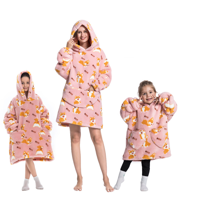 Corgi-Oversized Wearable Blanket Hoodie