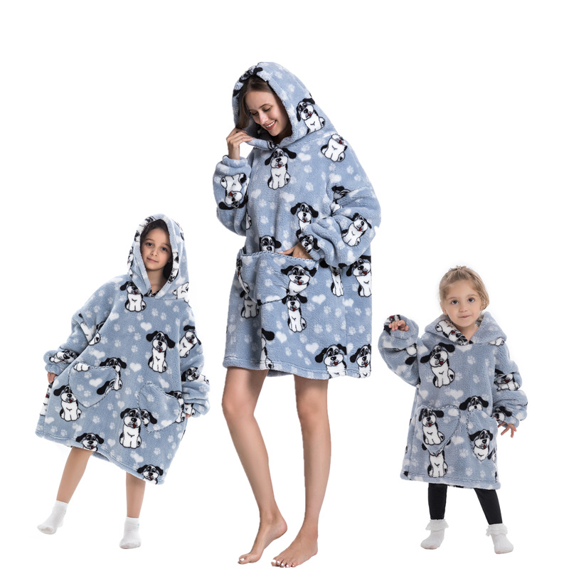 Ear Dog-Oversized Wearable Blanket Hoodie