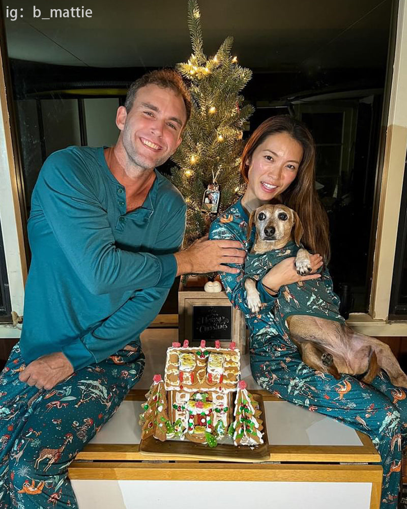 Green Zoo-Family Matching Christmas Pajamas