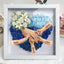 "We're Always With You"-White Lily & White Rose-Personalized Mom Holding Hands Memorial Shadow Box-Mother's Day Remembrance Frame, In Loving Memory Gift
