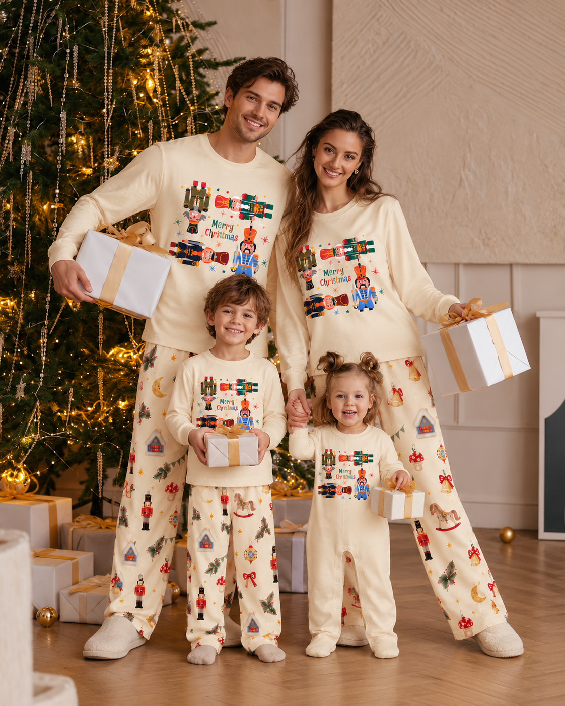 Nutcracker Tree-Family Matching Christmas Pajamas