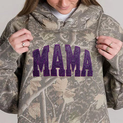 Personalized Custom Glitter Embroidered MAMA Camo Sweatshirt T-Shirt | Mother's Day Gift