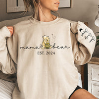 Custom Mama Bear Print Sweatshirt Mama T-shirt/Hoodie, Mother's Day Gift