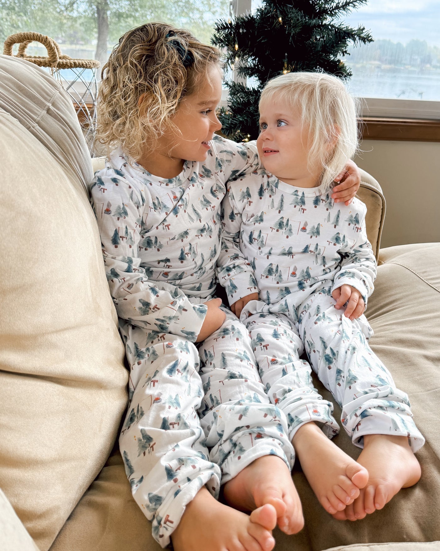 Leafy Dreams-Family Matching Christmas Pajamas