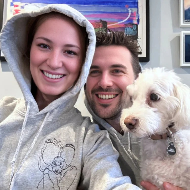 Custom Embroidered Photo Portrait T-shirt Hoodie For Mom - Unique Mother's Day Gift