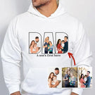 Personalized Father's Day Gift - Custom Hand Painted Color Silhouette Sweatshirt, Gift for Dad, Grandpa & Father Figures