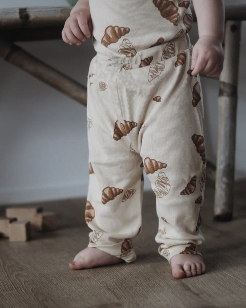 Big Ox Horn Bun-Baby Long Sleeve Pajamas Loungewear Set
