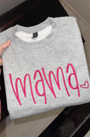 Custom Mama Heart Embroidered Sweatshirt | Mother's Day Gifts