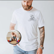 Custom Embroidered Photo Portrait Sweatshirt Gift for papà,papá,pai