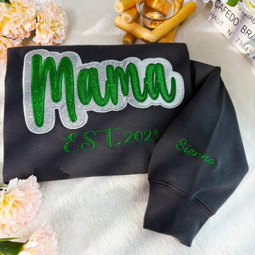 Custom Glitter Mama/Grandma Applique Sweatshirt /Hoodie | Mother's Day Gifts for Mom