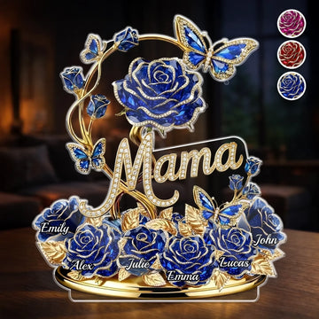 Custom Flower Acrylic Plaque - Personalized Mother's Day Gifts For Mom, Grandma