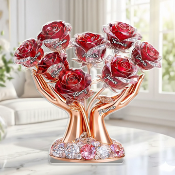 Custom Bouquet Acrylic Plaque - Personalized Mother's Day Gifts For Mom, Grandma