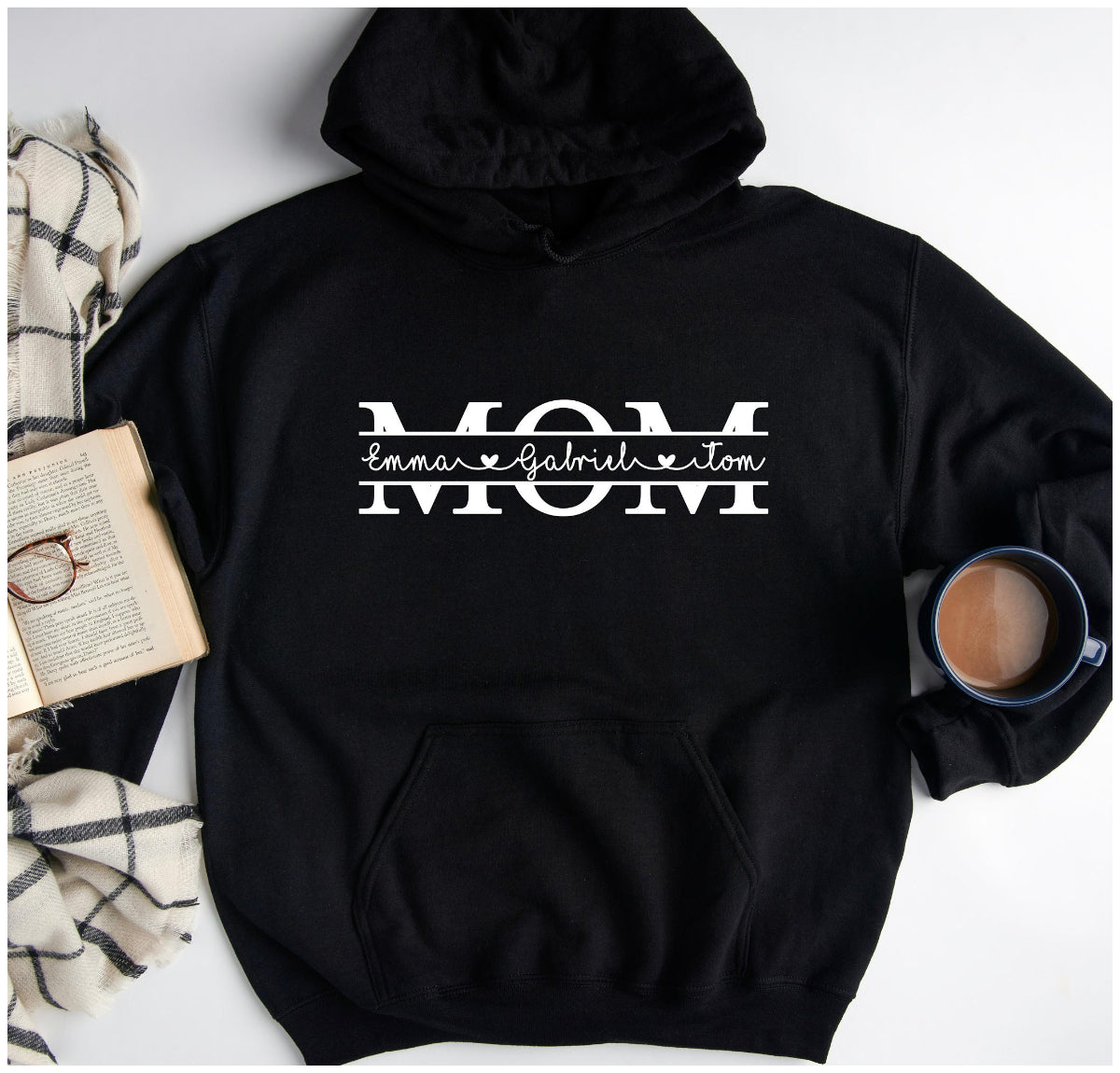Custom Mama Print Hoodie, Mom Hoodie With Kids Names, Mother's Day Gift