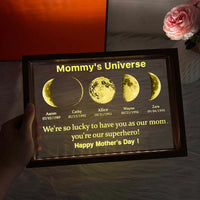We Are So Lucky - LED Light Frame with Custom Text & Date - Mommy’s Universe
