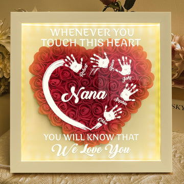 You Will Know That We Love You Personalized Flower Shadow Box with LED Light – Mother’s Day Gift for Mom