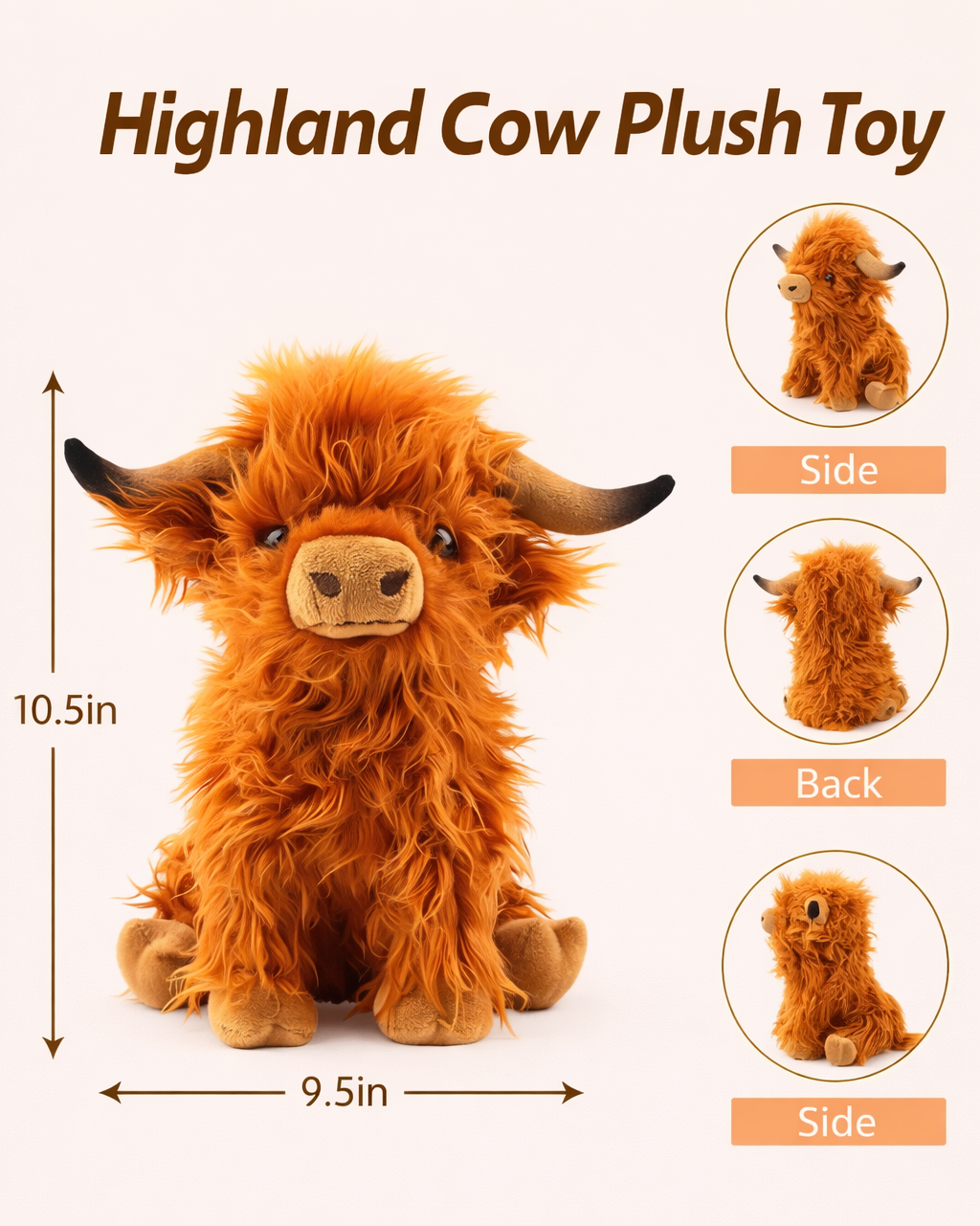 Hairy Highland Cow Plush Toy