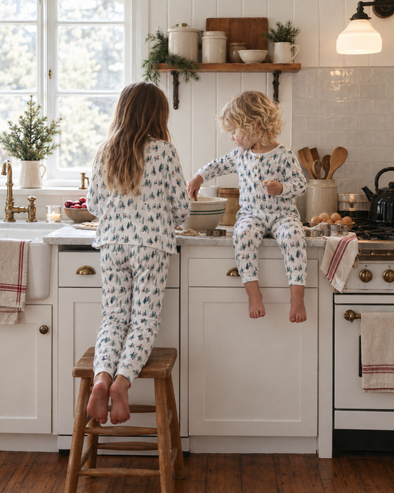 Leafy Dreams-Family Matching Christmas Pajamas