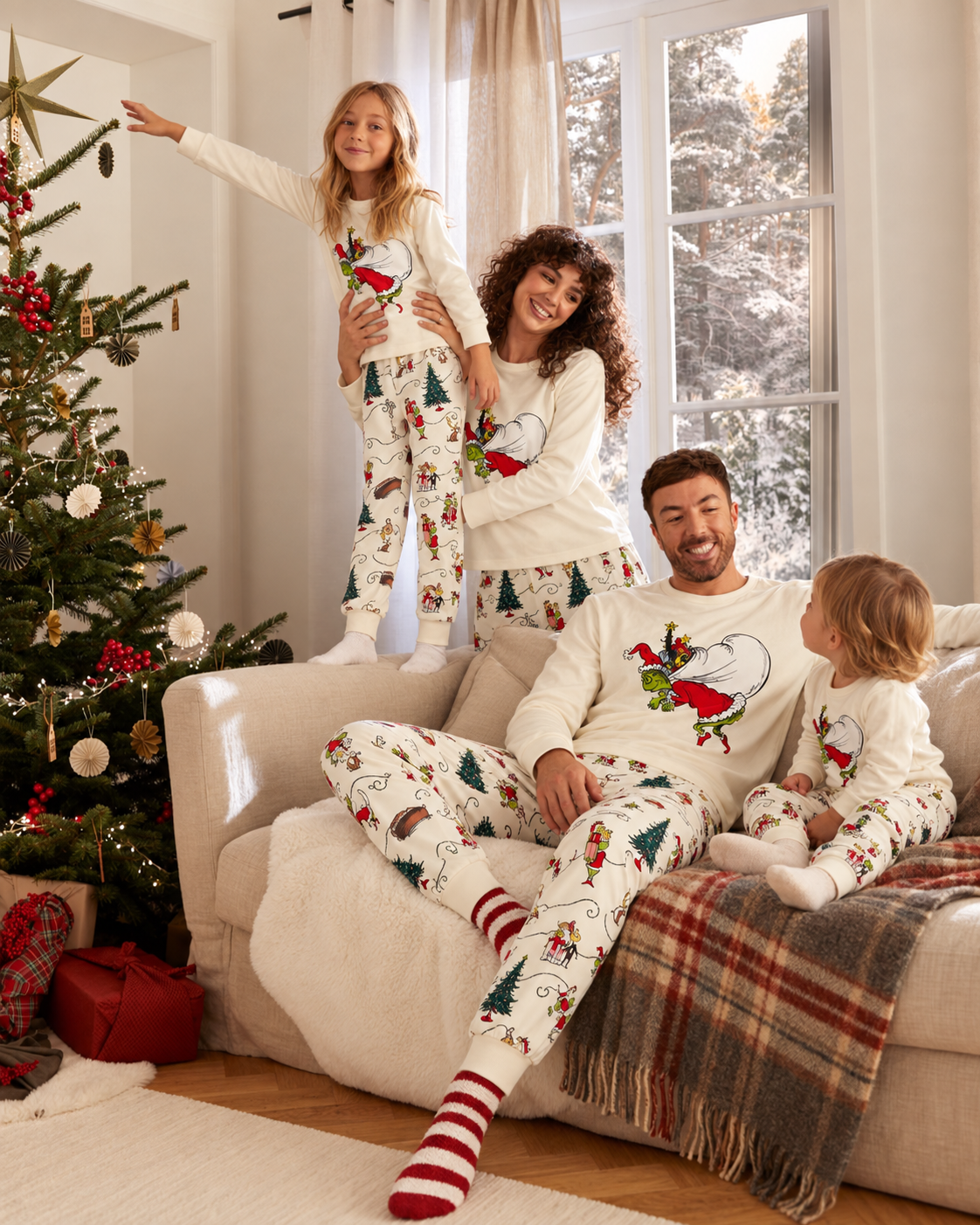 Joy Merry-Grinch Family Christmas Pajamas
