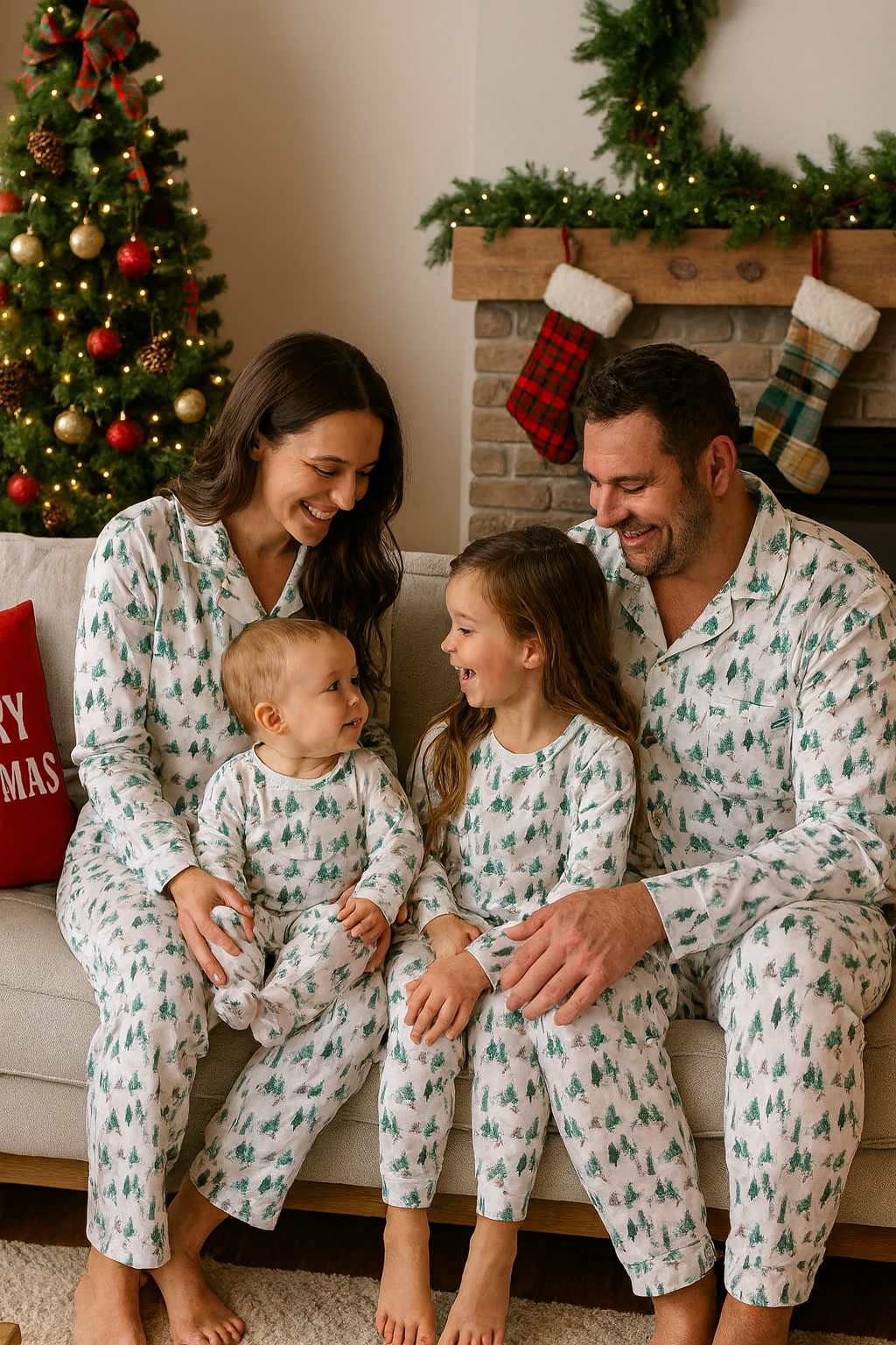 Holiday Grove-Family Matching Christmas Cardigan Pajamas