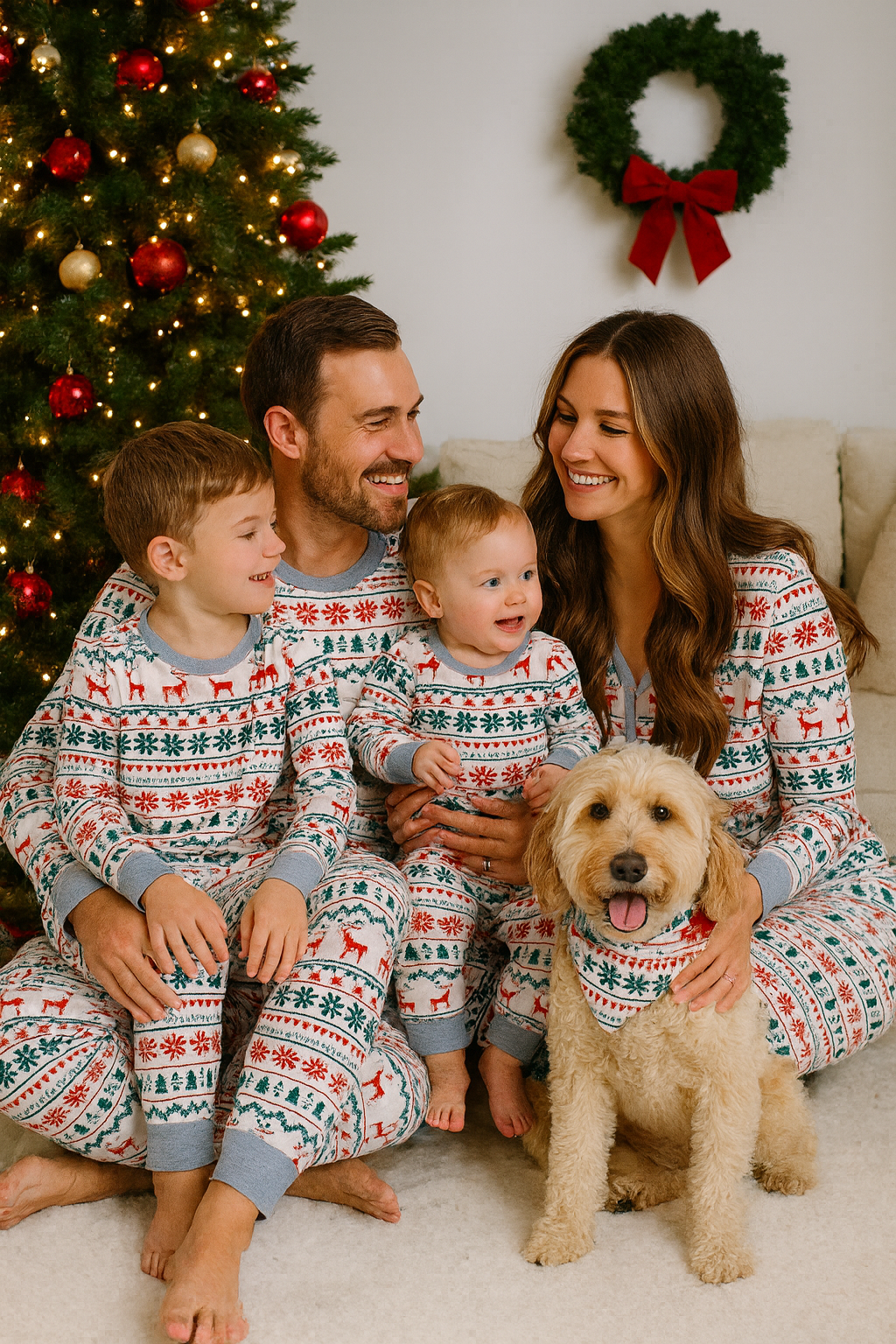 Snug Snowflakes-Family Matching Christmas Pajamas
